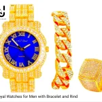 AJ ROYAL WATCHES FOR MEN WITH BRACELET AND RIND